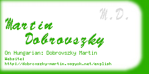 martin dobrovszky business card
